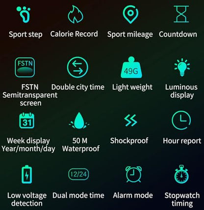 findtime Men's Digital Watch Waterproof Pedometer Watches Sport Watch Step Counter Calorie Military Watch with Stopwatch Alarm LED Backlight Countdown - color: orange