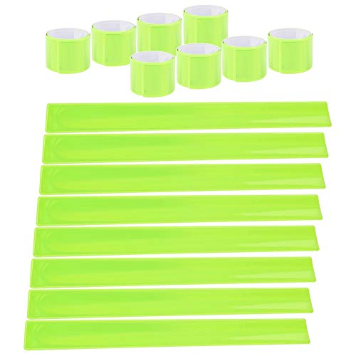 20 Pcs Reflector Snap Bands Fluorescent Slap Armbands - color: Green
