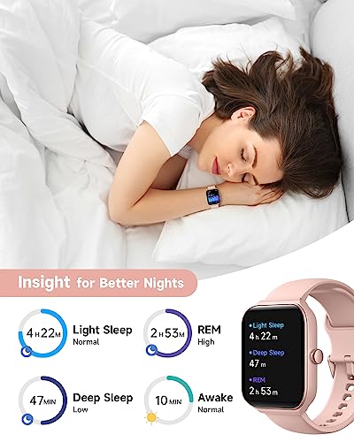 1.95" Smart Watch for Women with ALEXA, Fitness Watch for Android iOS Phone - color: Pink