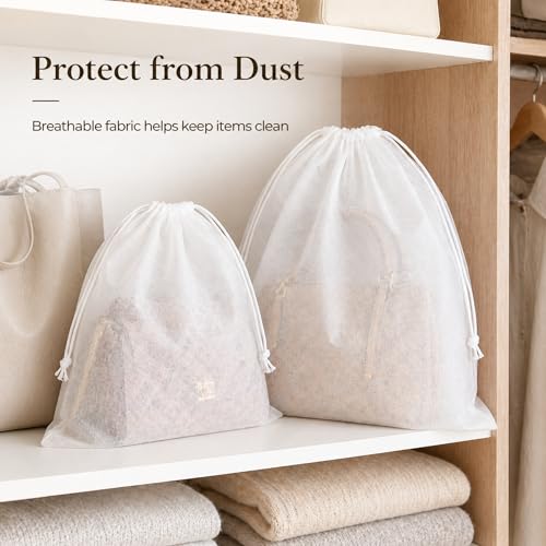 Berlune 100 Pcs Dust Bags for Handbags 19.7 in X 23.7 in Non Woven - size: 1 Count (Pack of 100)