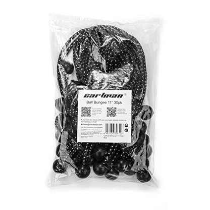 CARTMAN 30-Pack 11-Inch Ball Bungee Cords for Canopies and Tarps, Black - style: 11inch 30pk