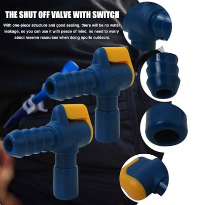 [2025 New] 8-Pack Bite Valve Replacement Mouthpieces for Camelbak and Most Brands, with 2 Shutoff Valve and Tube O-Ring for Hydration Bladder and Backpack Water Reservoir