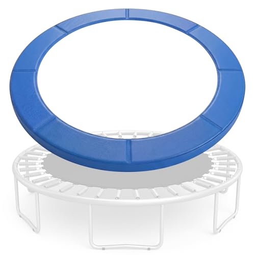 Trampoline Pad Replacement 10ft 12ft 14ft 15ft, Waterproof UV Resistant Trampoline Spring Cover, Round Frame Safety Pad with Thick Foam, Trampoline Replacement Parts & Accessorie - color: Blue, size: 12ft