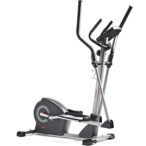 Sunny Health & Fitness Upright Elliptical for Full Body Arm Leg Workout - color: Gray