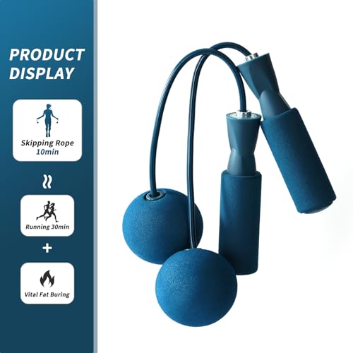 Jump rope,cordless skipping rope,fitness training bodyshaping - color: dark blue