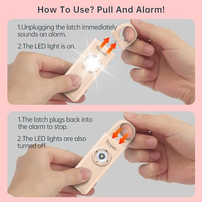 Personal Safety Alarm for Women – Superior Loud Siren & SOS Strobe - color: Metallic Rose