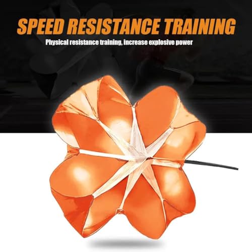 Running Speed Chute Resistance Parachute 56 inch Powerchute Umbrella Training Sprint Power Soccer Trainer for Runner, Football, Soccer Drilling