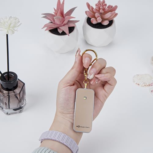 Ultrathin Personal Alarm Rainproof Replaceable Battery Strobe Light - color: Gold