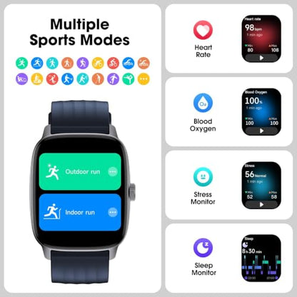 Senior-Friendly Pedometer Watch, No App or Phone Required, Step Counter - color: Blue