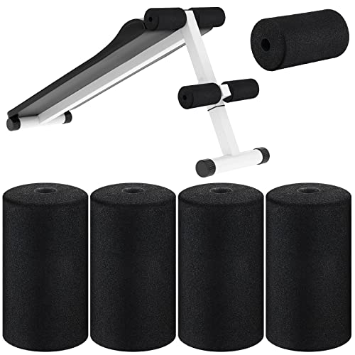 Deekin 4 Pcs Foam Foot Pad Rollers Buffer Tube Cover for Exercise Machine Home Gym Equipment Replacement Pads for Leg Extension Weight Bench Inversion Table(1 x 3.54 x 7.1 Inches) - size: 1 x 3.54 x 7.1"