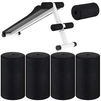 Deekin 4 Pcs Foam Foot Pad Rollers Buffer Tube Cover for Exercise Machine Home Gym Equipment Replacement Pads for Leg Extension Weight Bench Inversion Table(0.87 x 2.56 x 4.53 Inches) - size: 0.87 x 2.56 x 4.53"