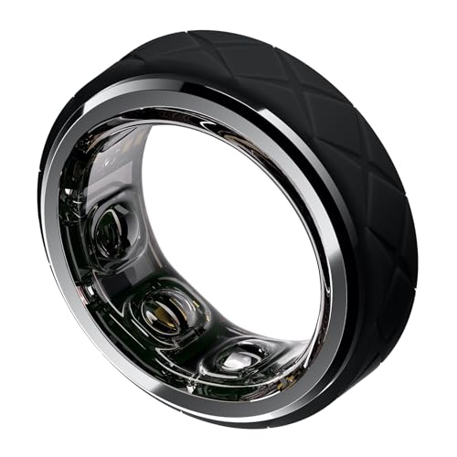 002 Sporty Smart Ring(Chunky Style) - AI-Powered Fitness & Health Tracker, NO Subscription Fee, Sleep, Heart Rate, HRV, Recovery & Strain Monitor, 12 Colors Swappable Bands, 5ATM Waterproof (13) - size: 13