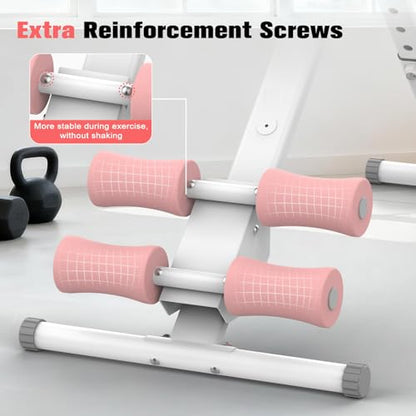 RELIFE REBUILD YOUR LIFE AB Workout Machine Adjustable Ab Trainer Machine - color: Pink