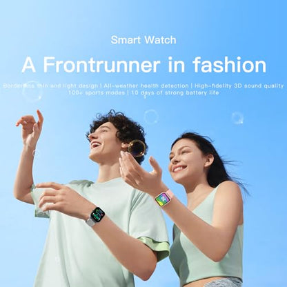 1.83-inch Large Screen Fitness Tracker with Bluetooth Call and Music Playback - 100+ Exercise Modes, Health Monitoring and Voice Assistant for Active Lifestyles