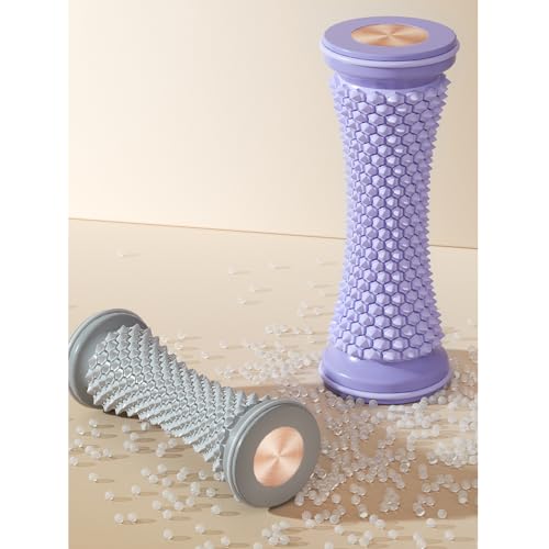 Foot Massage Roller Manual Trainer for Relieve Plantar Fasciitis Heel & Foot Arch Pain and Deep Tissue Massage Multi-Functional Feet Massages Trigger Point Therapy Reflexology Tool Gray - color: Gray