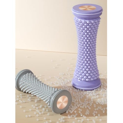 Foot Massage Roller Manual Trainer for Relieve Plantar Fasciitis Heel & Foot Arch Pain and Deep Tissue Massage Multi-Functional Feet Massages Trigger Point Therapy Reflexology Tool Gray - color: Gray