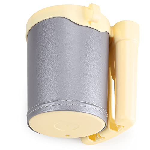 Accmor Stroller Cup Holder with Phone Keys Holder, 3-in-1 Universal Cup Holder, Drinks Bottle Holder for Stroller, Bike, Wheelchair, Walker, Scooter - color: Cream Yellow Grey