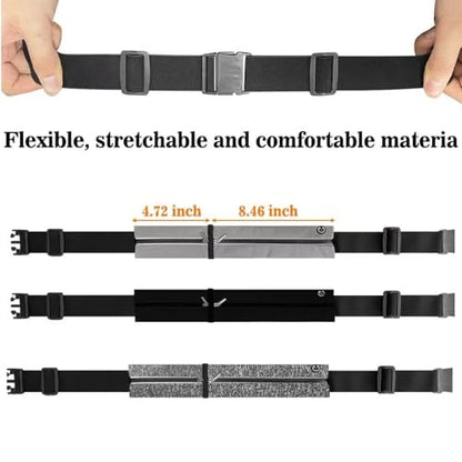 Slim Running Belt Fanny Pack for Men Women, Phone Holder Workout Waist Pack - color: dark grey