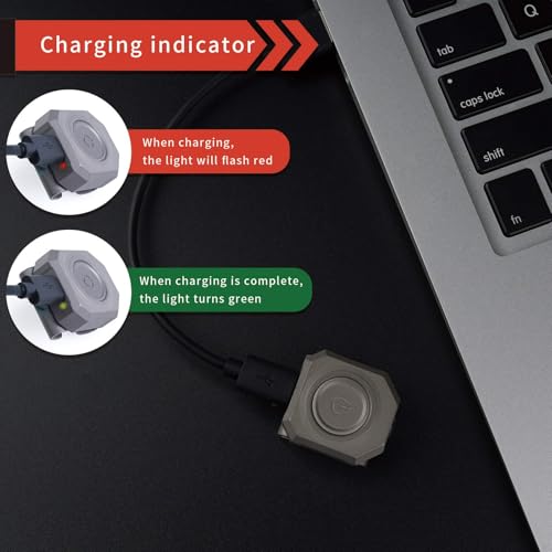 MecArmy CPLU Wrist Flashlight, Compact USB-C Rechargeable EDC LED Light, 300 Lumens, Double-Click Anti-Misfire, IPX6 Waterproof, for Running, Night Walking, Hiking - Fits on Watchband/Strap Systems - color: PVD Black