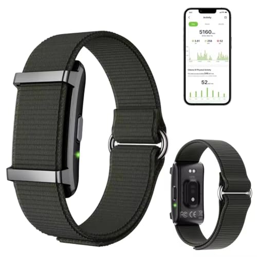 Smart Bracelet for Women Men, Health Fitness Trackers with Heart Rate Sleep Monitor, 24/7 Blood Oxygen/Calorie/Step Tracker, 170+ Sports Modes Smart Band with Free APP, 2 Bands - color: Army Green