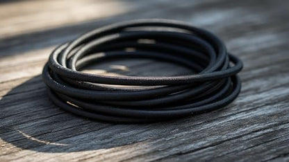 Bungee Shock Cord, 1/5 Inch (5mm) x 30 ft Elastic Cord - Heavy Duty Elastic Rope with Real Rubber Core, High UV Resistance for Tie Downs, Kayak, Cargo, Tarp, Canopy, Camping Gear
