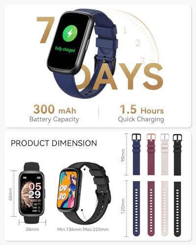 Fitness Tracker, Smart Watches for Women Men with Heart Rate/SpO2/Sleep Monitor, IP68 Waterproof Fitness Watches for Women Men, Step Tracker & Smart Watch for Android iPhone,Pedometer Watch, Gift