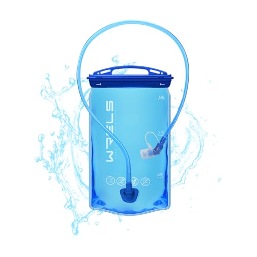 WRELS Hydration Bladder,1L/1.5L/2L/3L Water Bladder for Hydration Pack,BPA-Free Leakproof Water Reservoir for Hiking Running Camping Cycling - size: 1.5L—Blue