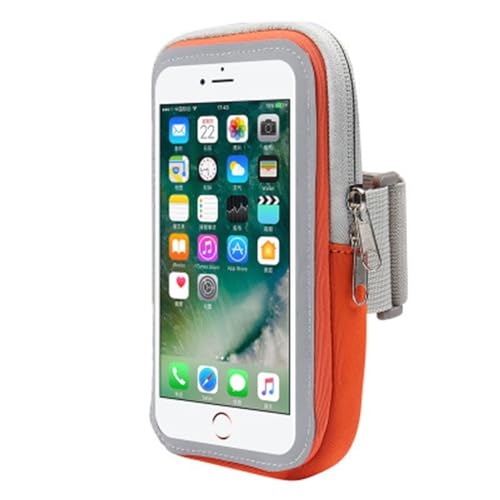 Running Phone Holder Sports Armband Cell Phone Arm Band Bag Case for Google Pixel 9a 8a 7a 6a Pixel 10 9 8 7 6 iPhone 17 16 15 Pro 14 Plus 13 12 11 Galaxy S25 S24 Plus S23 S22 S21 FE S20 A15 (Orange) - color: Orange