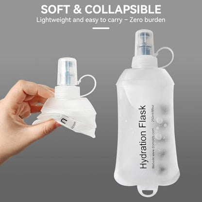500ml Soft Flask Soft Water Bottle for Running, Hiking, Cycling and Climbing - White - color: 500ml, white