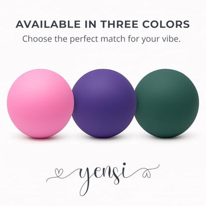 Silicone Massage Lacrosse Ball for Trigger Point Therapy, Muscle Knots, and Physical Therapy. Single Ball for Deep Tissue Massage and Myofascial Release. Latex-Free. (Slate Grey) - color: Slate Grey