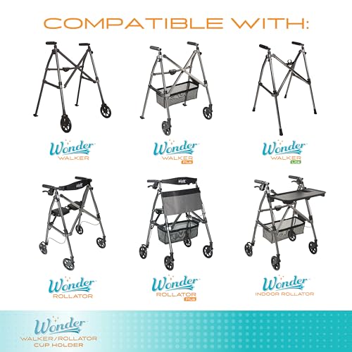 Stander Wonder Cup Holder Accessory, Portable Drink Holder with Easy Attachment, Only Designed to be Compatible with Stander's Wonder-Walkers and Wonder-Rollators