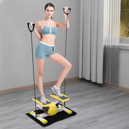 Mini Steppers, Stepper for Exercise, Load Capacity 330.69lbs, Stair Stepper with Resistance Bands, Portable Mini Stepper, Home Workout Equipment