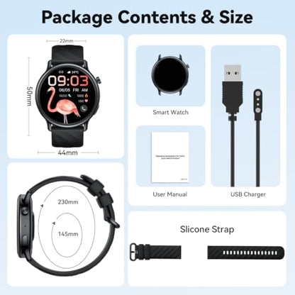 Smart Watch for Men Fitness Tracker: Waterproof Digital Womens Watches Make Answer Call Smartwatch for Android Phone iPhone Samsung Compatible Sleep SpO2 Heart Rate Monitor Running Step Pedometer - color: Black