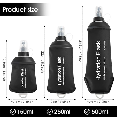GUYI GYGYL Soft Flask, Collapsible Water Bottle for Sports, 500ml Black - color: 500ml Black