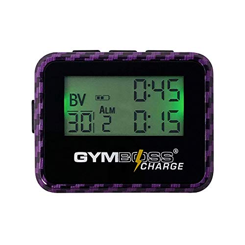 Gymboss Charge Interval Timer and Stopwatch - color: Carbon Purple
