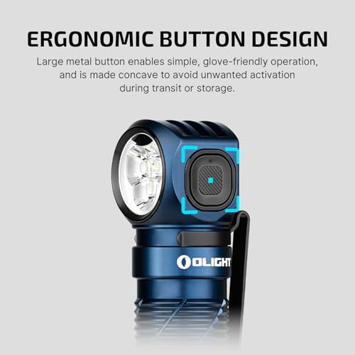 OLIGHT Perun 3 Headlamp Rechargeable, Red Light, Waterproof, Midnight Blue - color: Midnight Blue