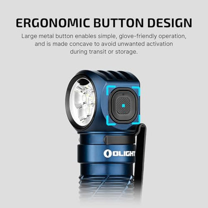 OLIGHT Perun 3 Headlamp Rechargeable, Red Light, Waterproof, Midnight Blue - color: Midnight Blue