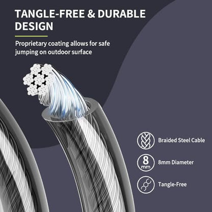 Hererope Weighted Jump Ropes for Men & Women, 1/2 LB Jump Rope Weighted With Ball-bearing, No-Slip Grip, Durable Steel Cable, Heavy Jump Rope Designed for Fitness, High-Intensity Strength Workouts, crossfit - size: XL - 9.8ft: One Size Fits All
