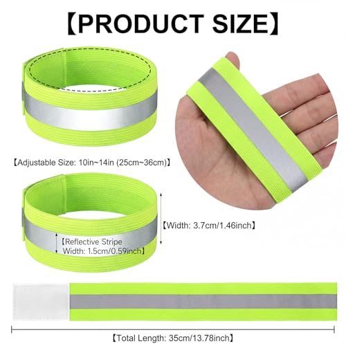 10pcs Reflective Running Armbands,High Visibility Reflective Armband