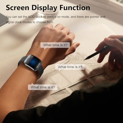 MFVLP Smart Watch for Women, 1.85" HD Fitness Tracker Matte Black - color: Matte Black