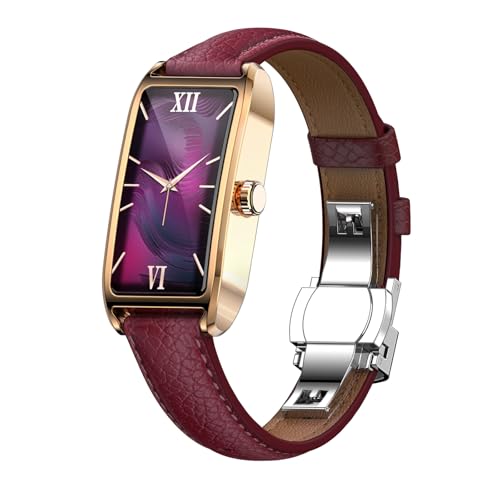 Fitness Trackers for Women Dainty Smart Watch Fitness Watch with Multiple Sport Modes Sleep Monitoring Heart Rate Monitor Step Counter Female Health for Android iOS - color: gold-red