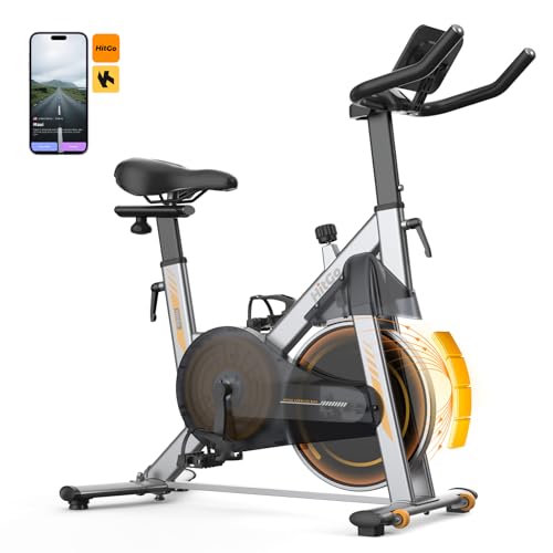 HitGo Office Exercise Bike Desk Chair,330 lbs Heavy Duty Under Desk Bike with 9-Level Height Adjustable Seat 24.4"-33.8",8-Level Resistance & Rolling Wheels,Quiet Fitness Chair for Home Office - color: Silver