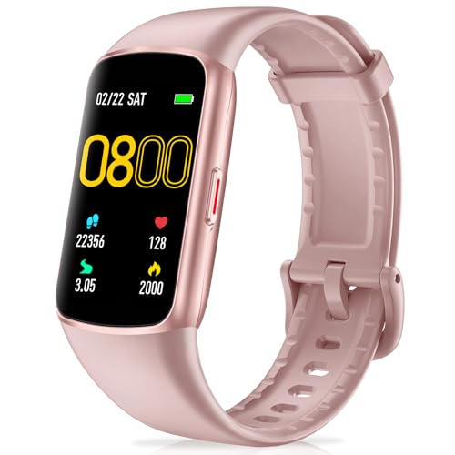 Fitness Tracker with 24/7 Heart Rate Blood Oxygen Sleep Tracking, IP68 Waterproof Activity Tracker, Calories Step Counter Smart Watches Pedometer for Women - color: Pink