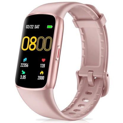 Fitness Tracker with 24/7 Heart Rate Blood Oxygen Sleep Tracking, IP68 Waterproof Activity Tracker, Calories Step Counter Smart Watches Pedometer for Women - color: Pink