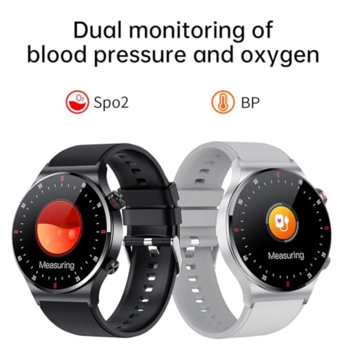LAKEYLOYI Smart Watches Men Women, Bluetooth Calls, Heart Rate Sleep Monitor,IP67 Waterproof Fitness Tracker, Black Stainless Steel Watches for Android & iOS (D-Silver) - color: D-Silver