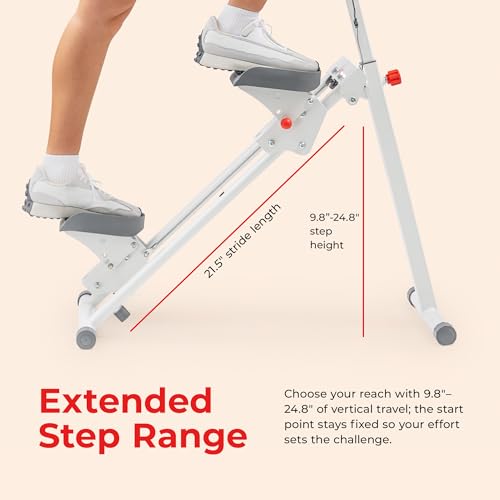 Sunny Health & Fitness Climbing Stair Stepper for Home Gym - color: White
