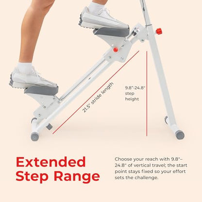 Sunny Health & Fitness Climbing Stair Stepper for Home Gym - color: White