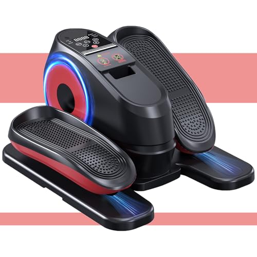 2026 New Under Desk Elliptical Machine, Electric Exerciser Pro As Seen On TV with 16 Adjustable Speed, Quiet and Fully Assembled with Remote Control & Non-Slip Foot Straps Black