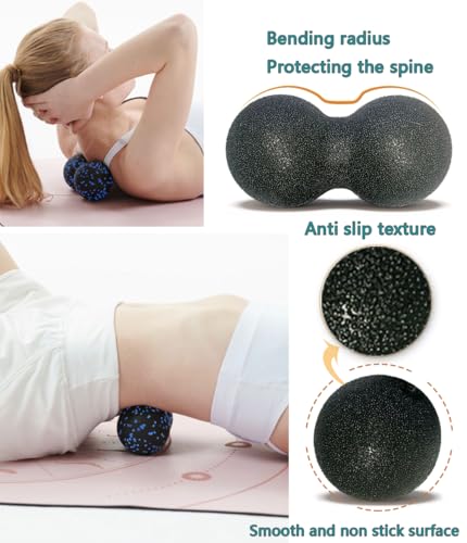 Peanut Massage Ball, Double Lacrosse Foam Roller for Physical Therapy, Firm