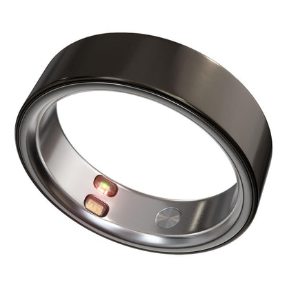 Smart Ring Health Tracker 5ATM Waterproof Sport Ring Exclusive Vibration Alerts Titanium Blood Oxygen/Sleep/Emotional Management Women Cycle Prediction Compatible with iOS/Android Dark Stealth 12.5 - color: Dark Stealth, size: 12.5